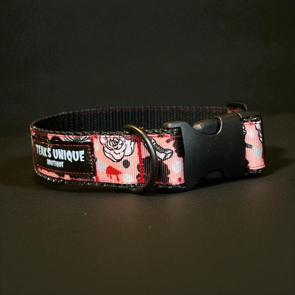Handmade scream ghostface dog collar